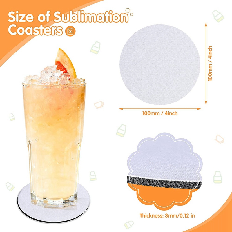 Sublimation Blank Cup Coasters - Coaster Sublimation Blank ulasan dan harga