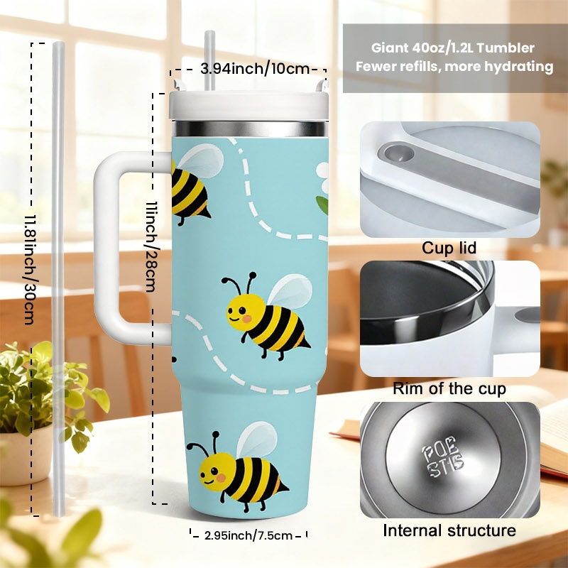 Playful Cartoon Bee And White  - Sublimation Mug White ulasan dan harga