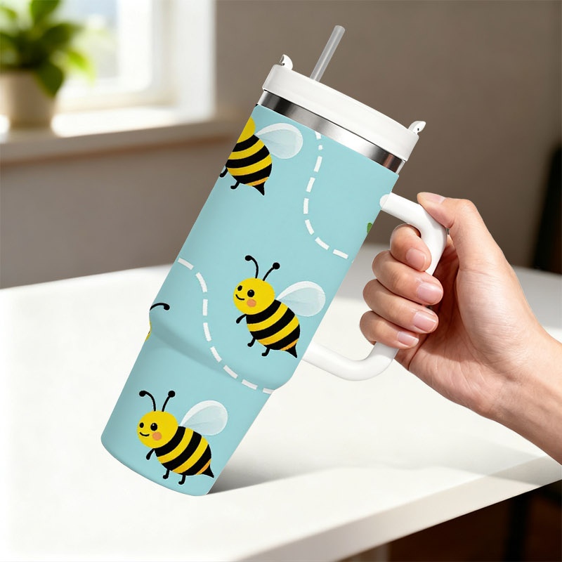 Playful Cartoon Bee And White  - Sublimation Mug White ulasan dan harga