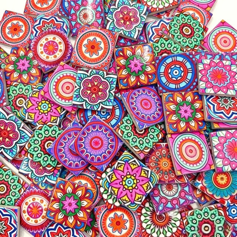 Mandala Print Ceramic Mosaic 1 - Ceramic Tile Blank ulasan dan harga