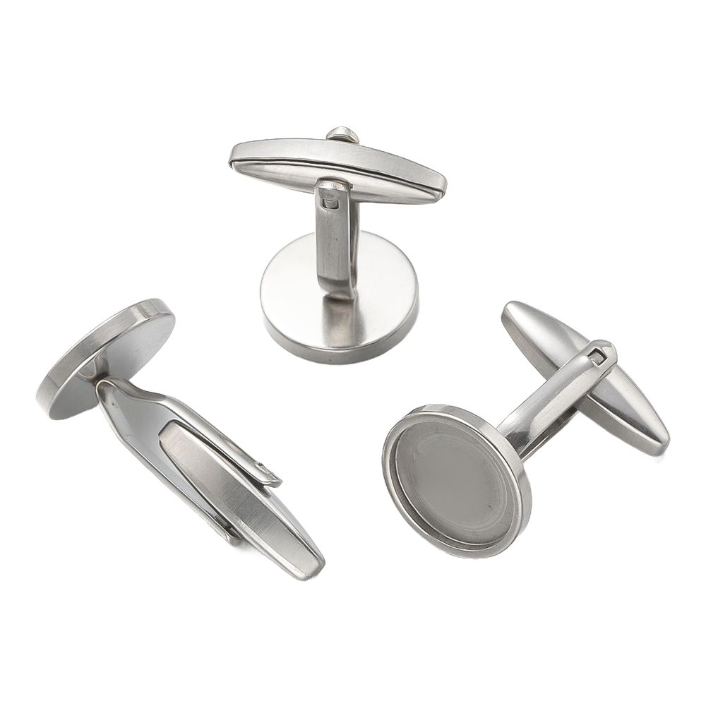 5Pcs Stainless Steel Cufflinks - Metal Photo Panel ulasan dan harga
