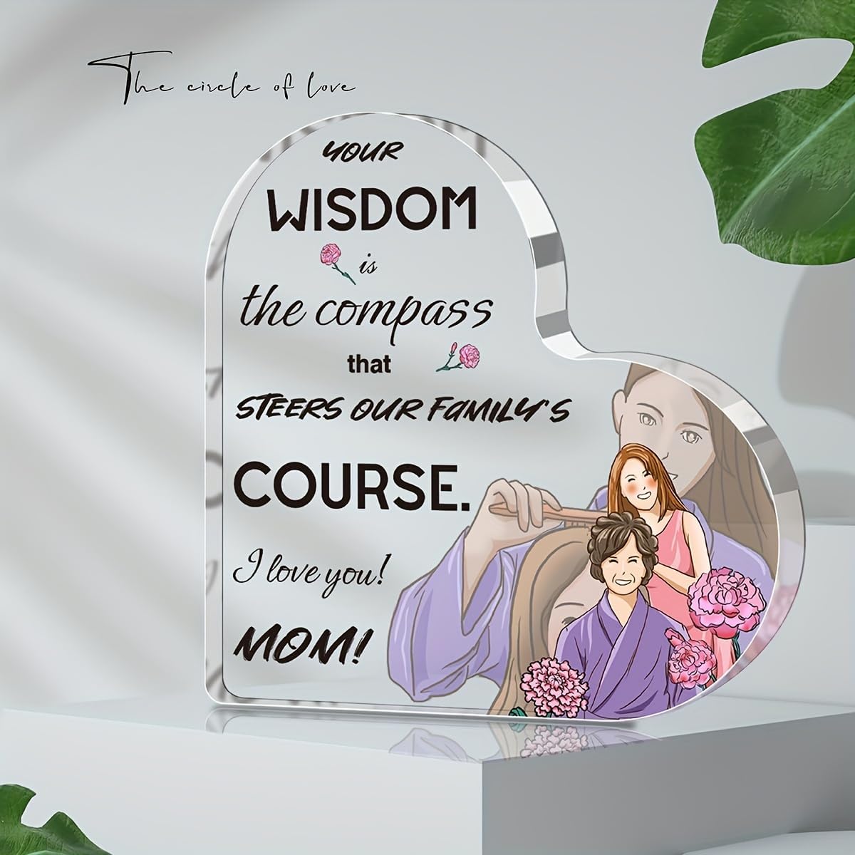 Family Heart Shape Acrylic Pla - Photo Acrylic Block ulasan dan harga
