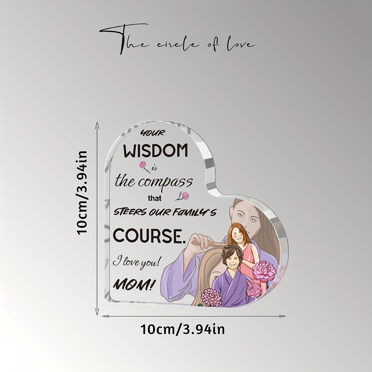 Family Heart Shape Acrylic Pla - Photo Acrylic Block ulasan dan harga
