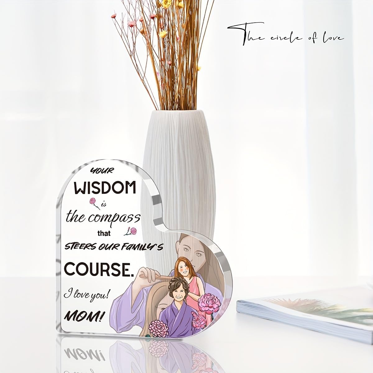 Family Heart Shape Acrylic Pla - Photo Acrylic Block ulasan dan harga