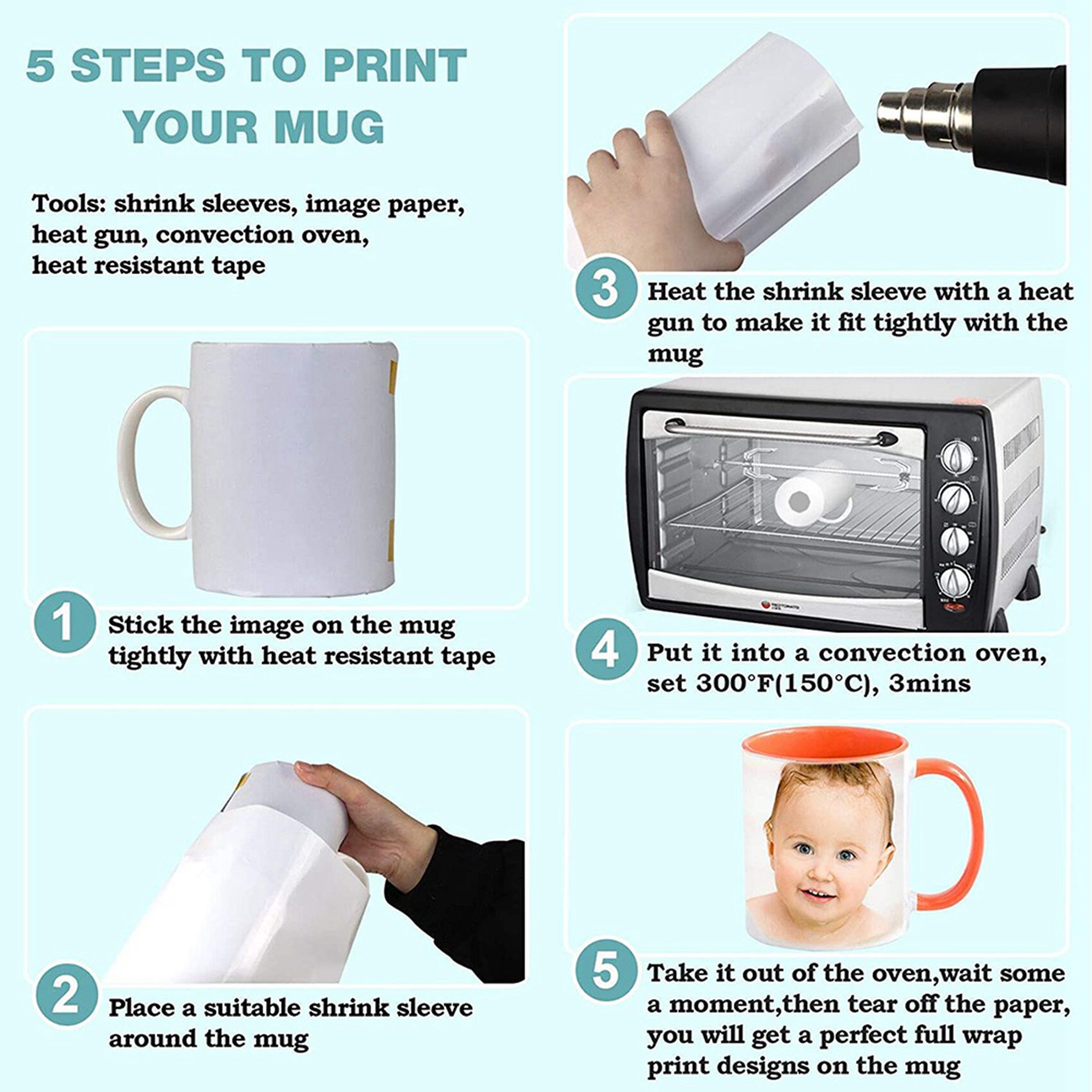 Premium-8X12 Inch Sublimation  - Sublimation Mug White ulasan dan harga