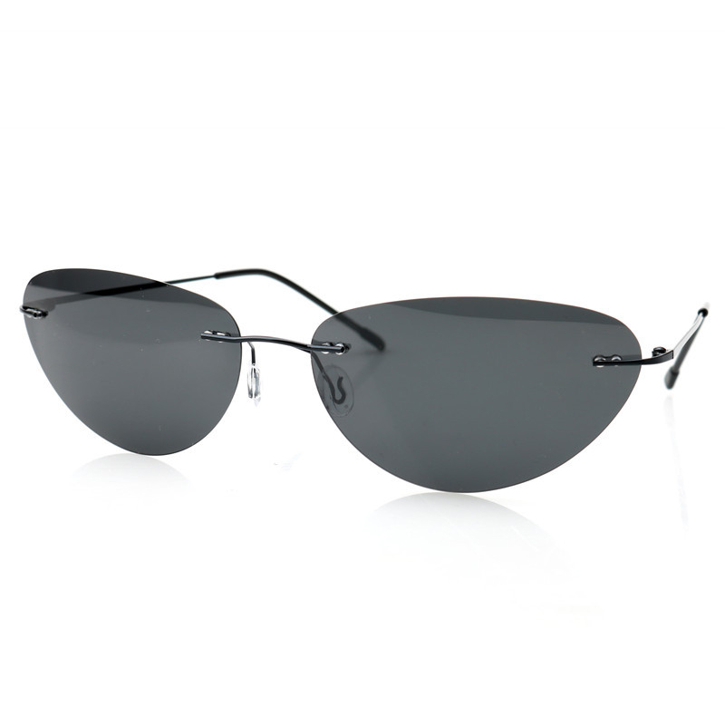 Fashion Rimless Sunglasses, Ca - Metal Photo Panel ulasan dan harga