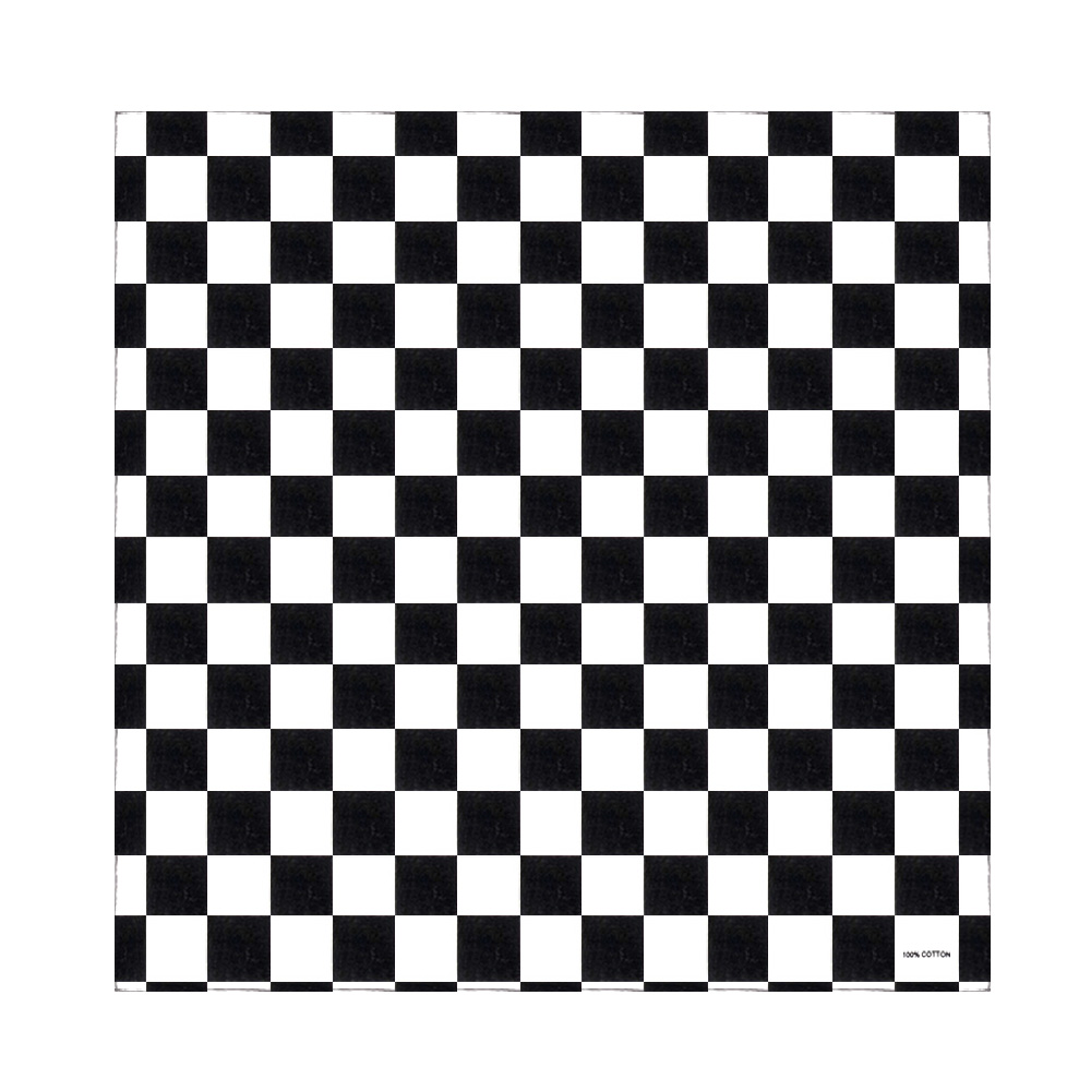 Bandana Checkered Flag Auto Ra - Bandana Blank White ulasan dan harga
