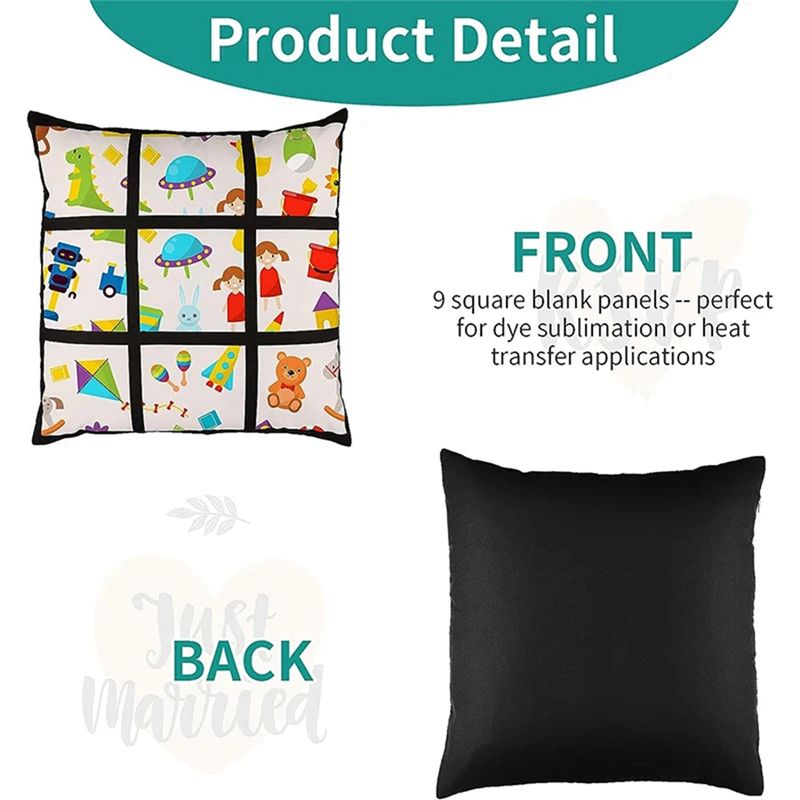 ABKJ-6Pcs Sublimation Blank Pa - Pillow Cover Sublimation ulasan dan harga