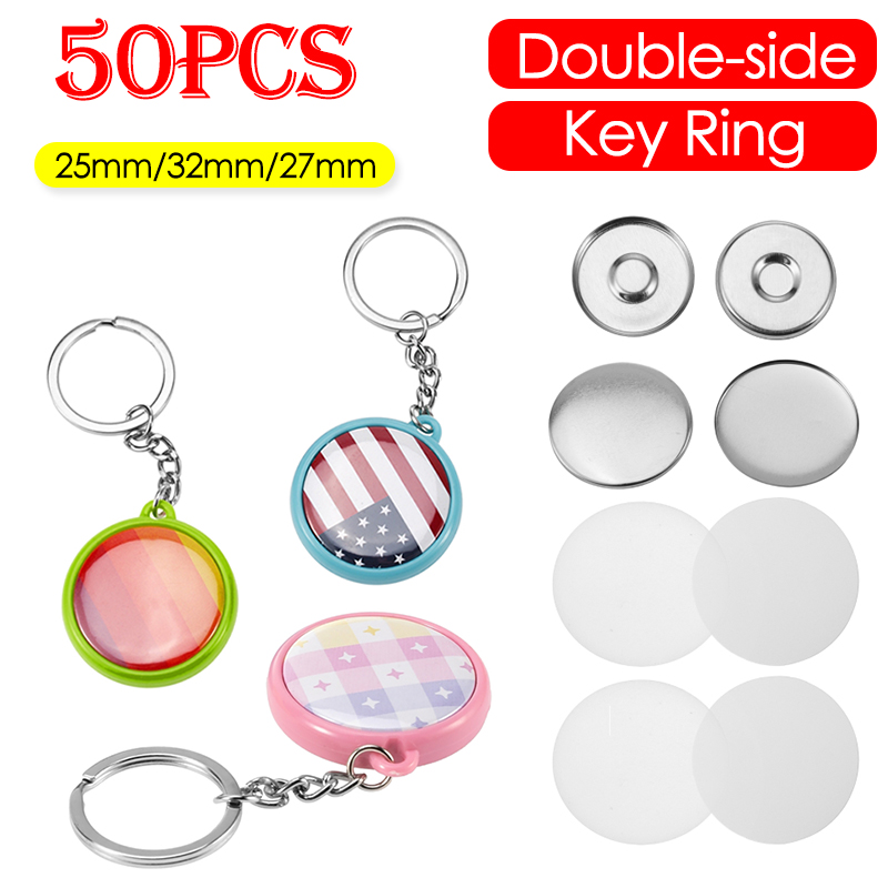 50pcs/Set 25mm 32mm 37mm Doubl - Button Badge Blank ulasan dan harga