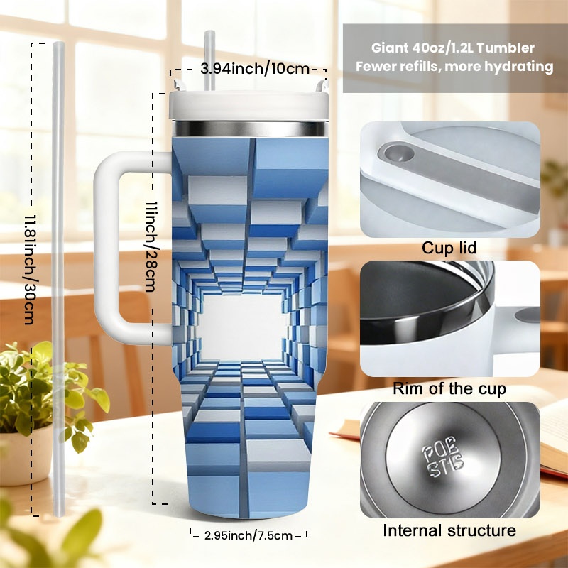 40 Oz Stainless Steel Double W - Sublimation Mug White ulasan dan harga