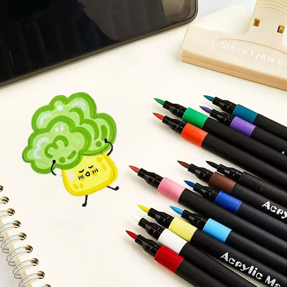 12/24/36pcs Soft Brush Tip Acr - Copic Marker Classic ulasan dan harga
